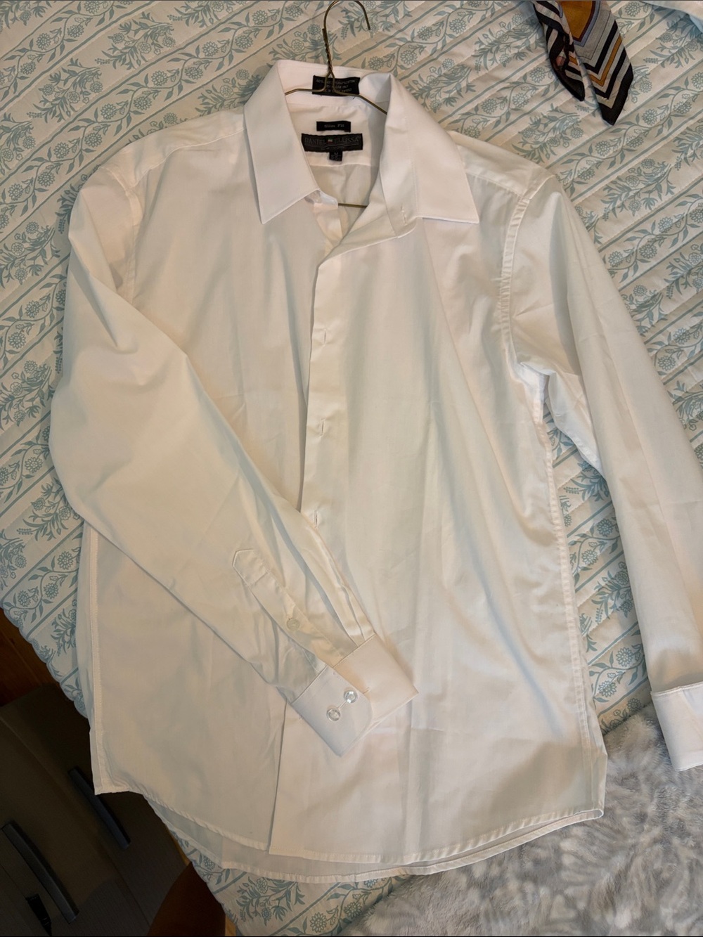 Daniel Ellissa M White Long-Sleeve Dress Shirt NWOT Slim Fit